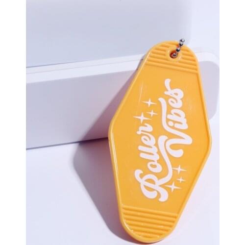 30Pcs Promotion Customized Design Logo Colorful Hotel Motel Custom Acrylic Keychain