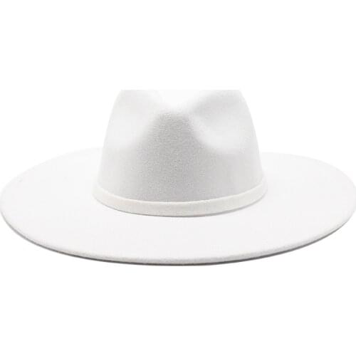 5pcs Felt Fedora Hat Large Big Wide Brim Hats Women Men Fedoras In Bulk Ladies Woman Formal Cap Mens Jazz Panama Caps Winter