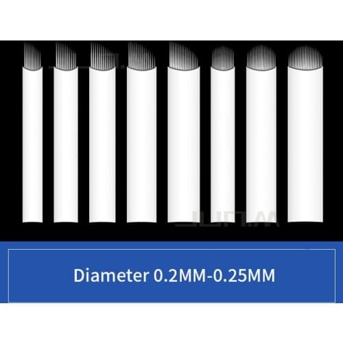 50Pcs/Lot Microblading Needle Blade 0.2/0.25mm 9 11 12 14 16 18 Pins U-Shaped Permanent Makeup Eyebrow Flex Tattoo