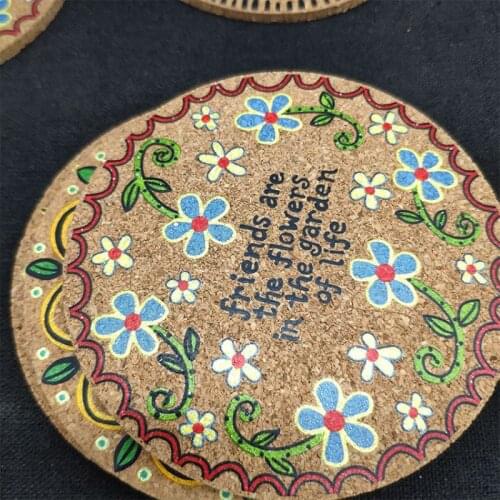 8Pcs Kitchen Cork Coaster Heat-Resistant Cup Mug Pad Coffee Tea Hot Drink Pot Holder Mats Placemat Table Decoration Cocina