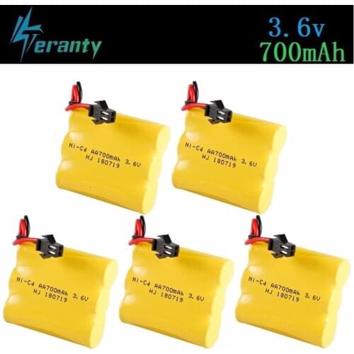 3.6V 700mah 1400mah 2800mah NiCD Battery AA 3.6V Battery Pack For RC Toy Car GUN TANK Trucks Trains Boats RC Toys Model Battery