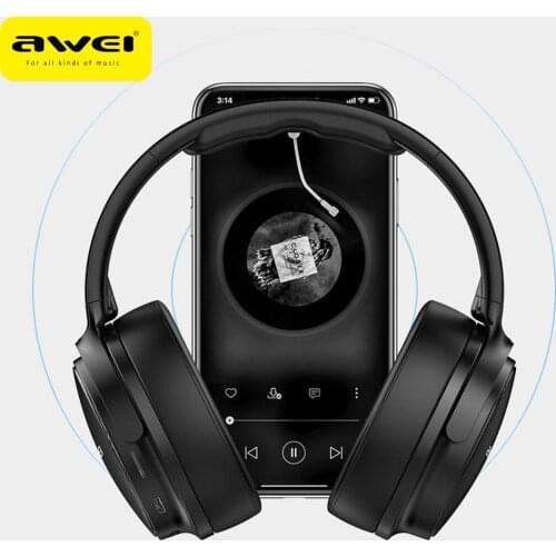 Awei A780BL Foldable Bluetooth 5.0 Stereo Heavy Bass Wireless Headphones Low Latency Gamer Head-mounted For PS4/PS5 PC Laptop