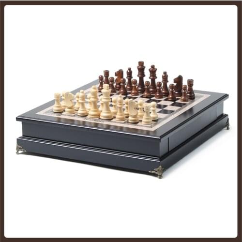 Large Game Chess Decoration Professional Pieces Wood Gift Medieval International Chess Set Design Jogo De Tabuleiro Table Games