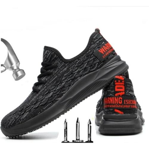 Summer Outdoor Breathable Mesh Light Comfortable Steel Toe Protective Work Shoes Boots Men Puncture Proof Men Safety Shoes