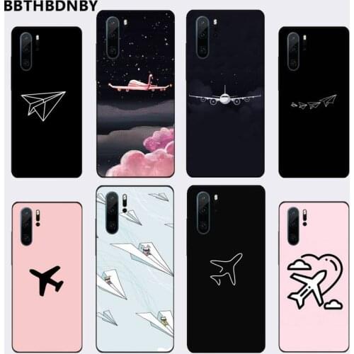 Aircraft Airplane fly travel cloud Phone Case For Huawei P9 P10 P20 P30 Pro Lite smart Mate 10 Lite 20 Y5 Y6 Y7 2018 2019