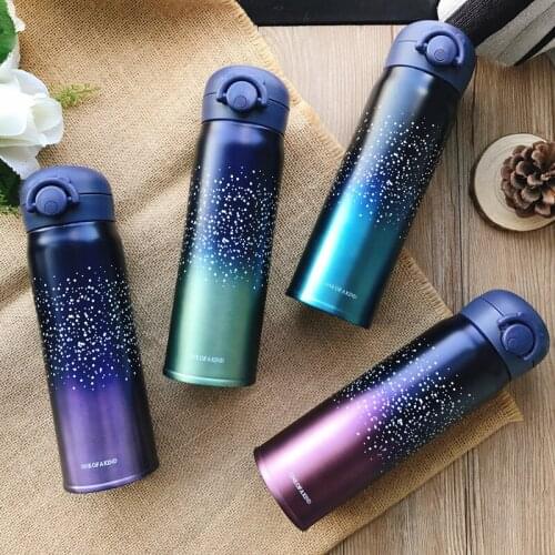 New Design Double Wall Stainless Steel Vacuum Flasks 500ml Thermos Cup Coffee Tea Milk Travel Mug Thermo Bottle Gifts Thermocup