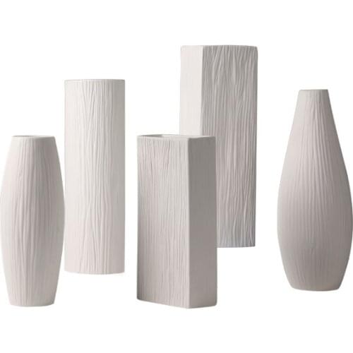 Ceramic white small pure and fresh and modern water all over the sky star flower vase furnishing articles sitting room adornment