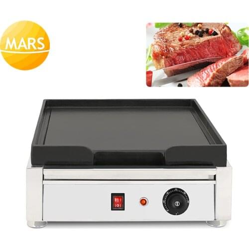 Commercial Electric Griddle Non-stick Bread Beef Steak Pan Machine Stainless Steel Steak Grill Griddle 220V 110V Food Oven