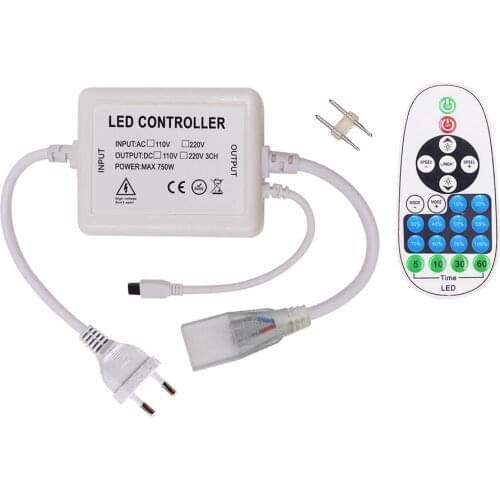 750W Single Color Dimmer Controller US 110V EU AU UK 220V For 2835 LED Strip Neon Light