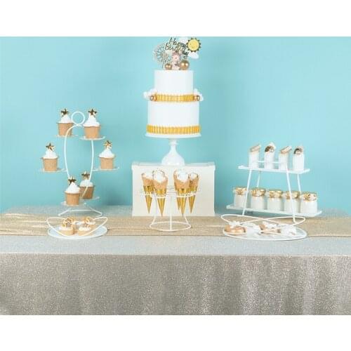 White Cake Stands Sets New Type Cupcake Tray Doughnut Donuts Dessert Display Holder Cupcake Plates for Baby Shower Wedding Decor