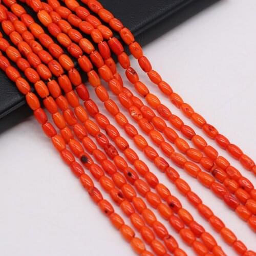 Natural Stone coral beads Square shape loose beads isolation beads for Jewelry Making DIY for bracelet necklace Accessories