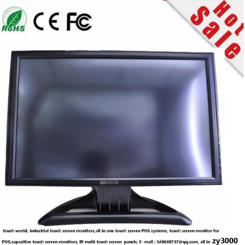 Warranty 1 year cheap 19 inch 16:10 1440*900 VGA DVI DC 12V input USB resistive touch screen monitor for pos