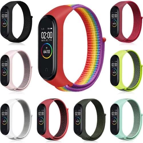 Nylon Strap for Mi Band 5 4 3 Wristband Wrist Straps Band Belts For Xiaomi Miband Miband5 Miband3 Miband 4 Smart Accessories