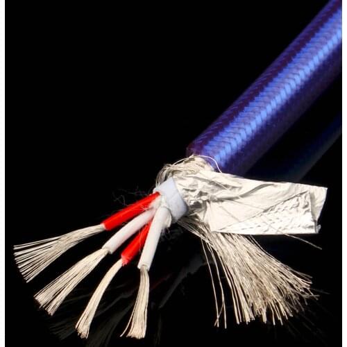 New 7N OCC Silver Plated Bulk Audio Line DIY USB RCA XLR Coaxial BNC Cable for HiFi Audio Amplifier CD Player