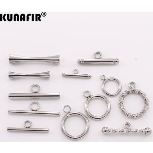 Stainless steel spindle necklace circle toggle clasps bracelet connection jewelry accessories parts (sale for piece)