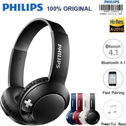 Philips Bluetooth Headset Earphone Wireless Headphones SHB3075 Volume with Microphone Control for Galaxy Note 8 XiaoMI Hua Wei