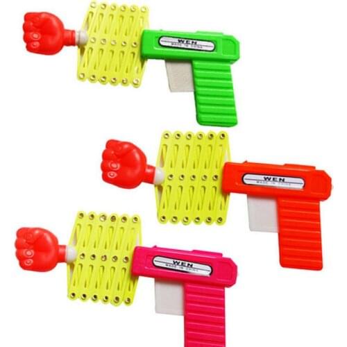 New Classic Childrens Toys Gun Funny Punch Gun Tricks Toys Elastic Telescopic Gun Kids DIY Manual Toy Kids Outdoor Toys