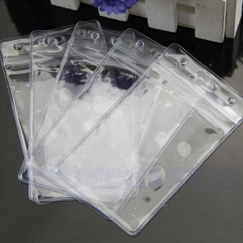 Popular Clear PVC Badge Work Exhibition ID Name Waterproof Card Holders 5X