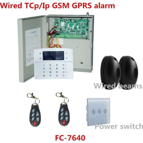 Wired industrial Alarm FC-7640 RJ45 Ethernet Alarm System GSM Alarm With 88 Wired Bus Zone
