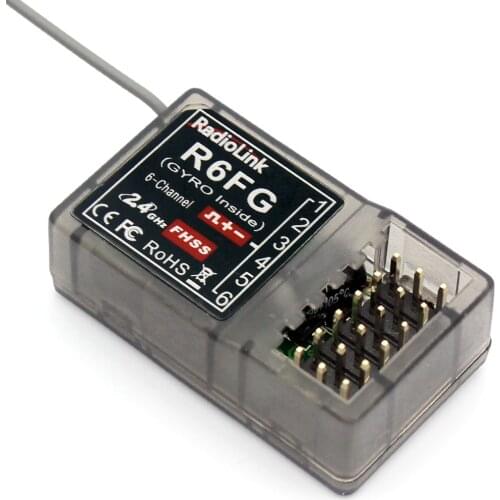 Radiolink R6FG 2.4GHz 6 Channel FHSS Receiver Radio Control System Gyro Integrant For RC4GS RC3S,RC4G T8FB Transmitter F21425