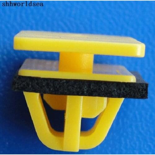 Shhworldsea Free Shipping 500pcs POM Yellow Rocker Panel Clip With Sealer For Hyundai 87758-3D000