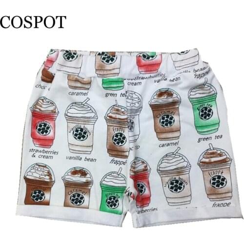 Baby Girls Coffee Cups Print Shorts Boy Girl Cotton Summer Short Pants Kids Children Cute Fashion Shorts 2-7Yrs 2021 15