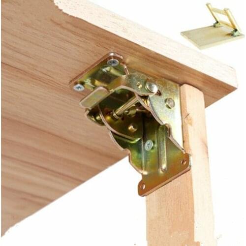 90 Degree Iron Folding Hinge Table Leg Brackets Foldable for Table Chair Extension Tables Foldable Self Locking Fold Feet Hinges
