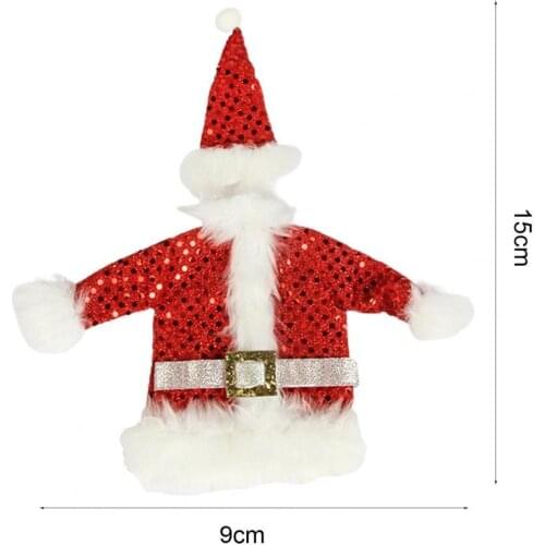 Wine Bottle Bag Eye-catching Dust-proof Fabric Xmas Festival Decorative Beer Bag for Home