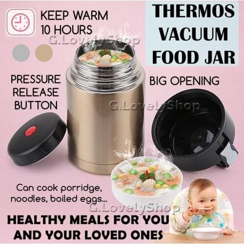 Sunshine Vacuum Insulated Stainless Steel Thermos Lunch Box Food Jar 1L