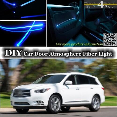 Interior Ambient Light Tuning Atmosphere Fiber Optic Band Lights For Infiniti QX60 / JX35 Inside Door Panel illumination Tuning
