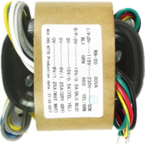 1PC 30VA 30W 15V *2 + 6V *2 R-Core Transformer for preamp DAC amp diy