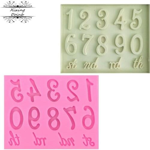 1Pcs Digital shape silicone soft candy mold cake decorating tool Candy Chocolate Mold