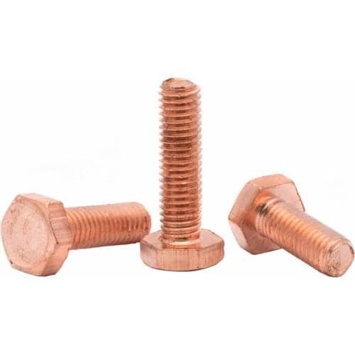 1pcs M16 hex screw red copper outer hexagon head screws purple braze bolts double-ended U type bolt