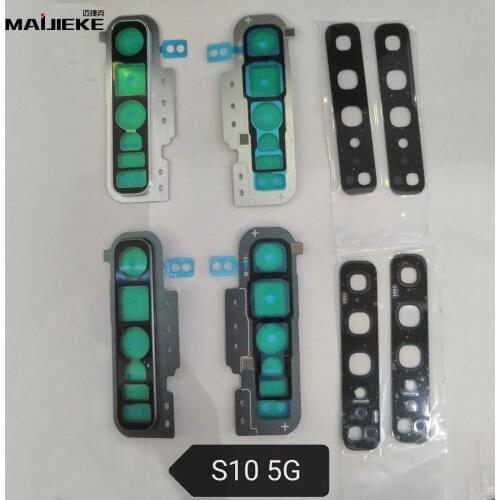 2 set Rear Back Camera Glass Lens Replacement For Samsung Galaxy S10 5G Camera Glass Lens+Frame Black Silver Gold