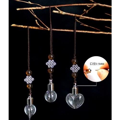 3PCS Glass Locket Fillable Pendant Keychain Clear Urn Cremation Jewelry Urn For Human Ashes Memorial Gift