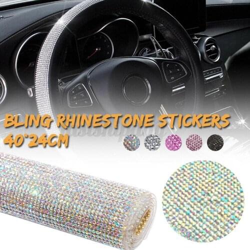 40*24cm Bling Dazzling Diamond Crystal Rhinestones Self Adhesive Sticker Sheet Car Stickers And Decals