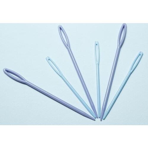 6PCS 7/9cm Cross Stitch Knit Needles Plastic Safe Suture Needle Weave Education Training Sewing Knitting