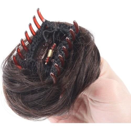 Allaosify Women Donut Chignon Hair Bun Donut Clip In Hairpiece Extensions Synthetic Hair Extensions High Temperature Curly Bun