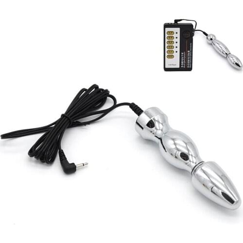 Electric Shock Anal Plug Stainless Steel Sex Electric Metal Butt Plug Electrical Stimulation Sex Toys For Couples Accessory