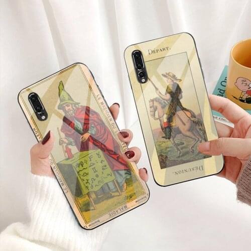Le Tarot Egyptien de Dusserre Art Phone Case Tempered Glass For Huawei P30 P20 P10 lite honor 7A 8X 9 10 mate 20 Pro