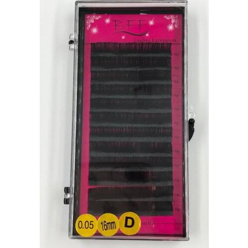 BFF Brand Eyelashes extension 0.03/0.05 C/D 8-16mm soft black curl type, artificial Fake False Eye Lash Individual Eyelashes