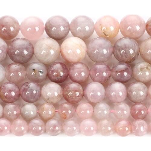 Pink Opal Natural Stone Charm Round Loose Beads For Jewelry Making DIY Bracelets Necklace Earrings Accessories 6/8/10MM