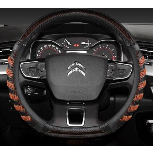 Car Steering Wheel Cover 38CM D Shape For VW Golf 6 Golf 7 for Hyundai Ioniq 2017 2018 For Citroen C3-XR C4 Sega C4L Elysee