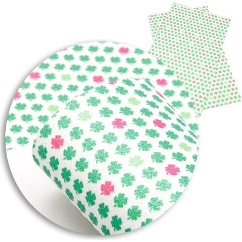 David accessories 20*33cm Christmas st patricks love valentine day Glitter Faux Synthetic Leather DIY Bag Shoe Material,1Yc5123