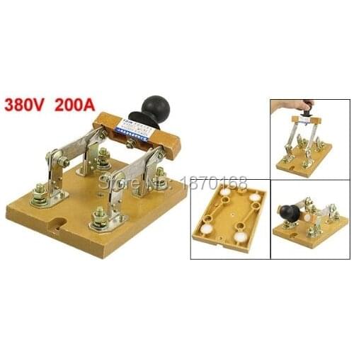 HD11-200/28 380V 200A Double Pole Electric Brake Safety Knife Switch DPST