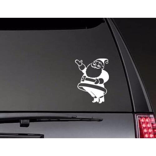 Joyful Santa Car Window Car Stickers Rear windshield Art Decor Waterproof Decals ZP0368