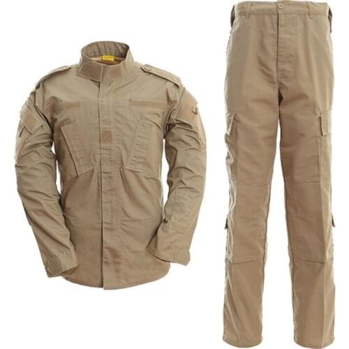 ACU Camouflage Training Uniform Fan CS Suit Male Special Black Army Green Full Suit Field Suit Army Pure Color Mens Tracksuit