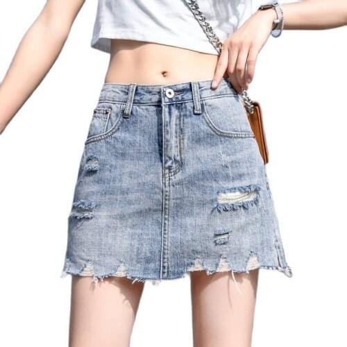 Женские юбки джинсовые KarolyiDora China At AliExpress