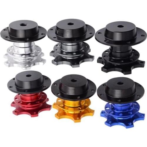 Racing Steering Wheel Quick Release Hub Kit Universal CNC Aluminum Snap off For 6 hole Steering Wheel Hub Adapter