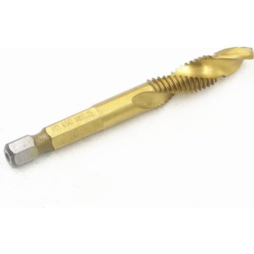 Tap Hex Shank HSS 6542 Screw Spiral Point Thread Metric Plug Drill Bits M8 Combination power tools DIY